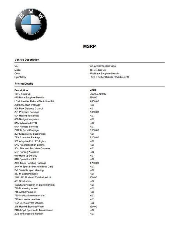 used 2018 BMW 440 car, priced at $26,995