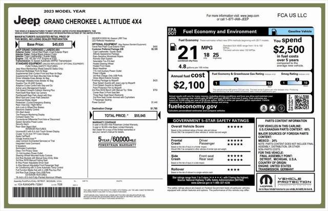 used 2023 Jeep Grand Cherokee L car, priced at $36,495