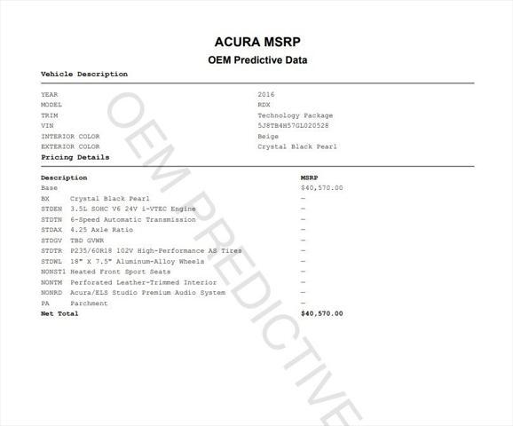 used 2016 Acura RDX car, priced at $13,895