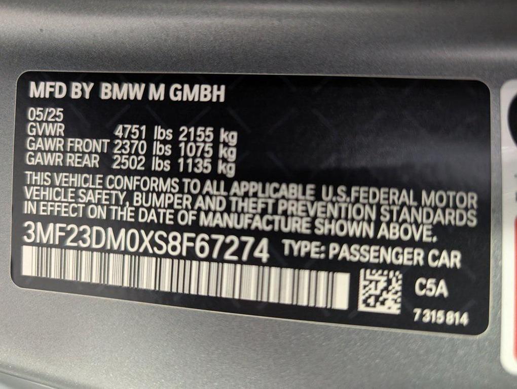 new 2025 BMW M2 car, priced at $77,525