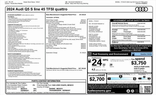 used 2024 Audi Q5 car, priced at $37,899