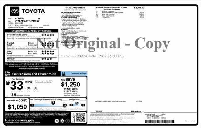 used 2022 Toyota Corolla car, priced at $20,695