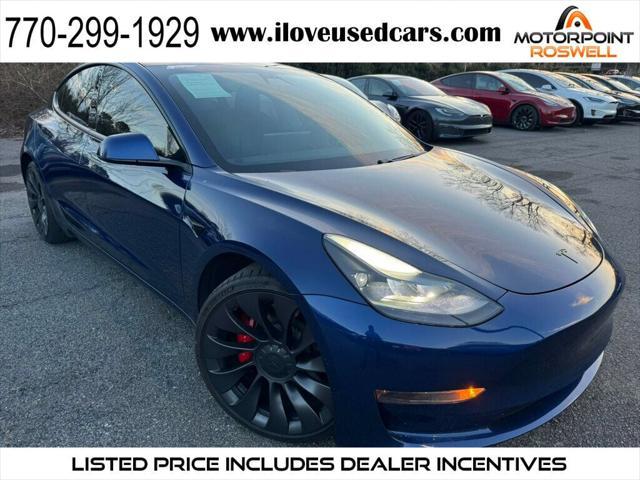 used 2021 Tesla Model 3 car, priced at $27,999