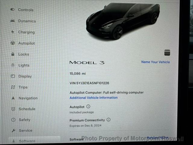 used 2022 Tesla Model 3 car, priced at $24,401