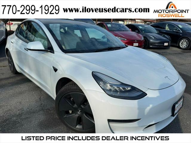 used 2021 Tesla Model 3 car, priced at $19,999