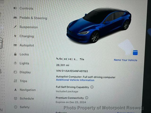 used 2022 Tesla Model S car, priced at $52,999