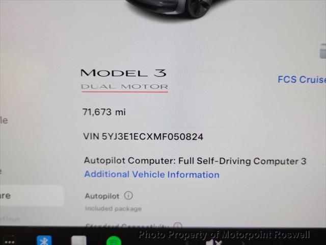 used 2021 Tesla Model 3 car, priced at $26,999