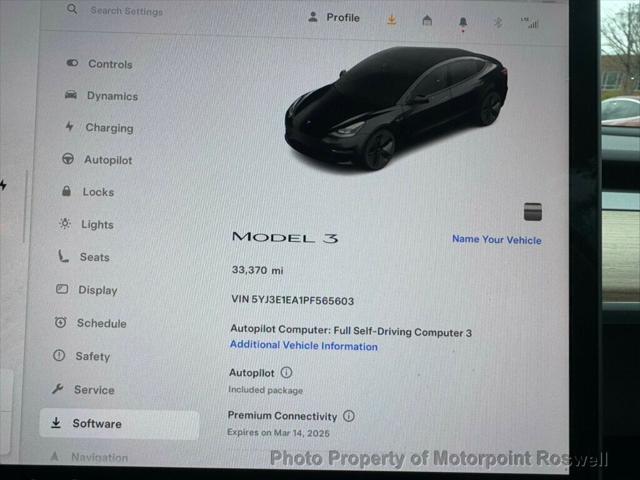 used 2023 Tesla Model 3 car, priced at $26,999