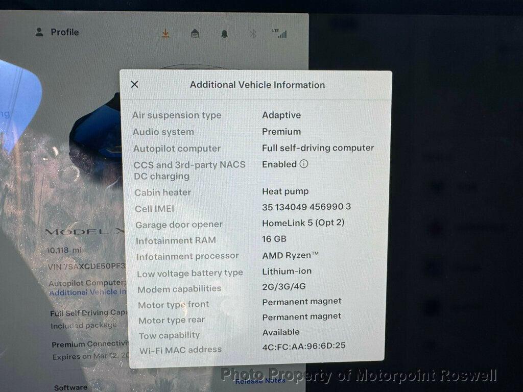 used 2023 Tesla Model X car, priced at $58,999