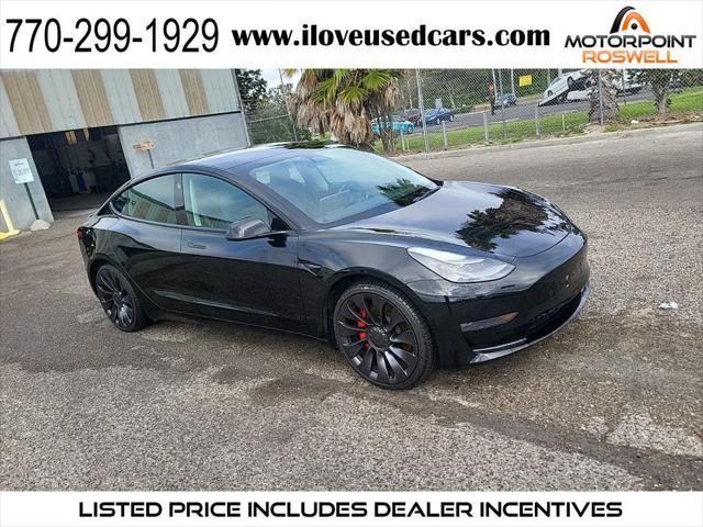 used 2022 Tesla Model 3 car, priced at $29,999