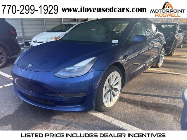 used 2021 Tesla Model 3 car, priced at $23,999