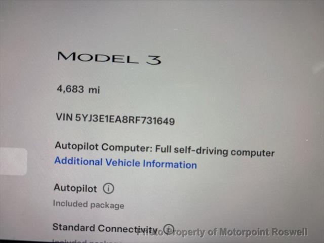 used 2024 Tesla Model 3 car, priced at $36,999