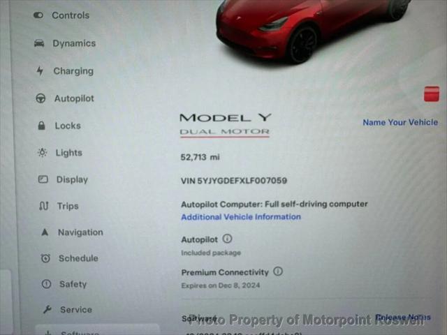 used 2020 Tesla Model Y car, priced at $29,599