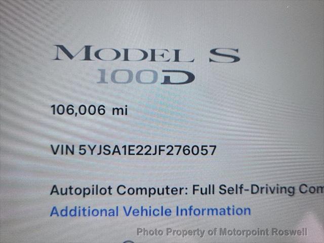 used 2018 Tesla Model S car, priced at $23,999