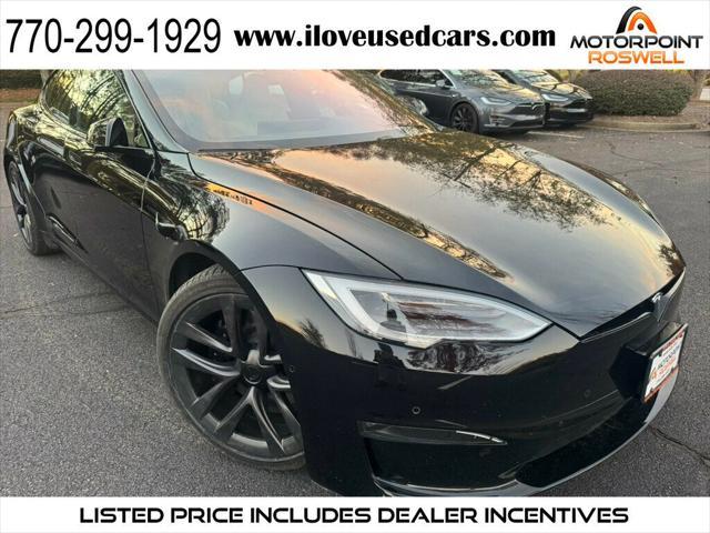 used 2021 Tesla Model S car, priced at $48,999