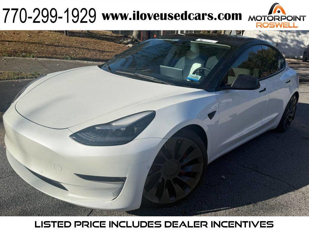 used 2022 Tesla Model 3 car, priced at $22,999