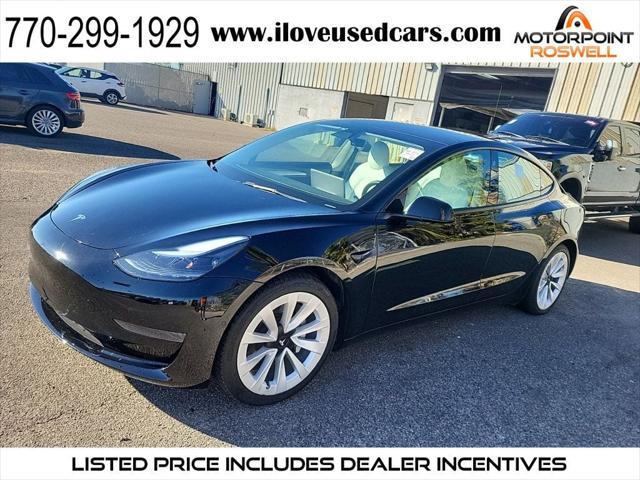 used 2021 Tesla Model 3 car, priced at $26,999