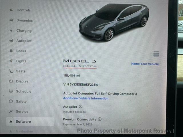 used 2019 Tesla Model 3 car, priced at $18,999