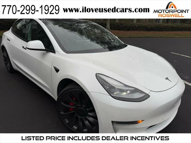 used 2022 Tesla Model 3 car, priced at $21,999