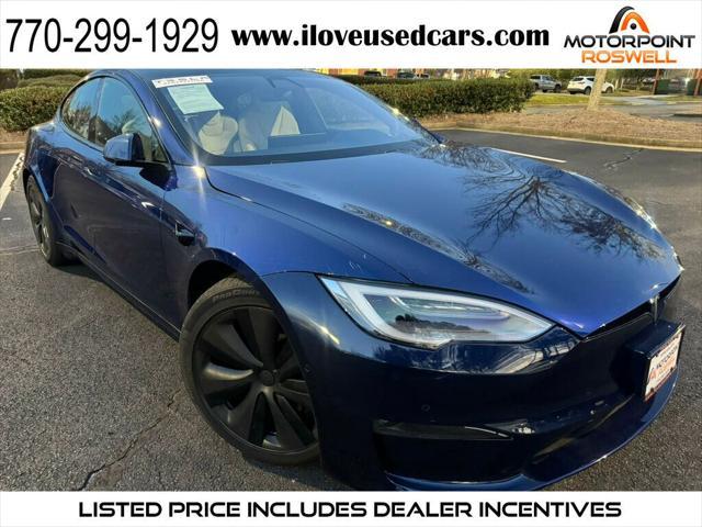 used 2022 Tesla Model S car, priced at $43,786