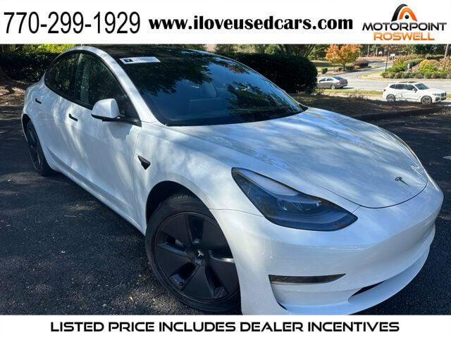 used 2023 Tesla Model 3 car, priced at $23,786
