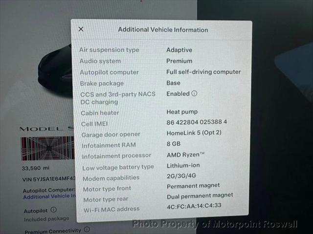 used 2021 Tesla Model S car, priced at $50,999