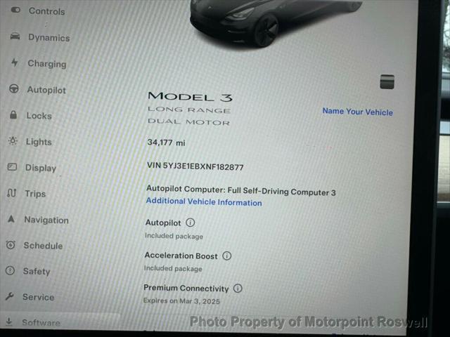 used 2022 Tesla Model 3 car, priced at $20,999