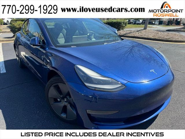 used 2021 Tesla Model 3 car, priced at $19,999