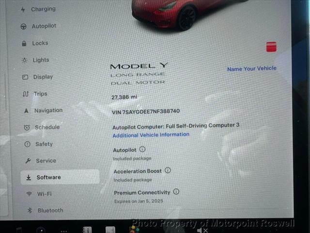 used 2022 Tesla Model Y car, priced at $29,999