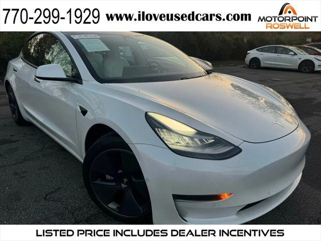 used 2021 Tesla Model 3 car, priced at $23,999