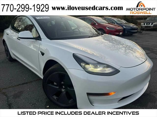 used 2021 Tesla Model 3 car, priced at $23,786