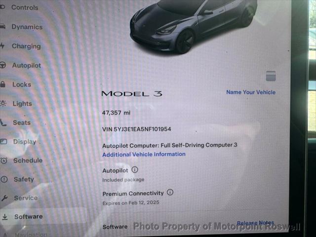 used 2022 Tesla Model 3 car, priced at $26,999