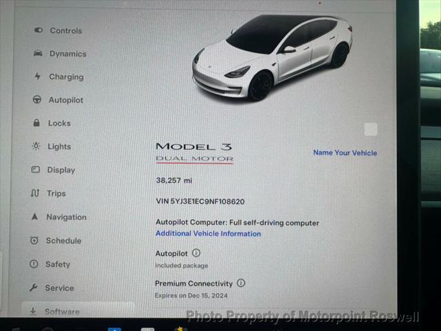 used 2022 Tesla Model 3 car, priced at $29,999