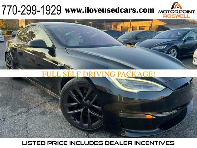 used 2022 Tesla Model S car, priced at $57,999