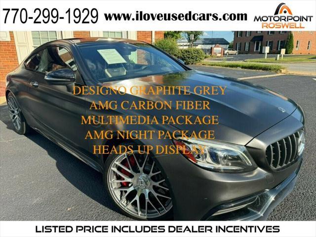 used 2021 Mercedes-Benz AMG C 63 car, priced at $53,999