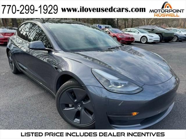 used 2022 Tesla Model 3 car, priced at $26,999