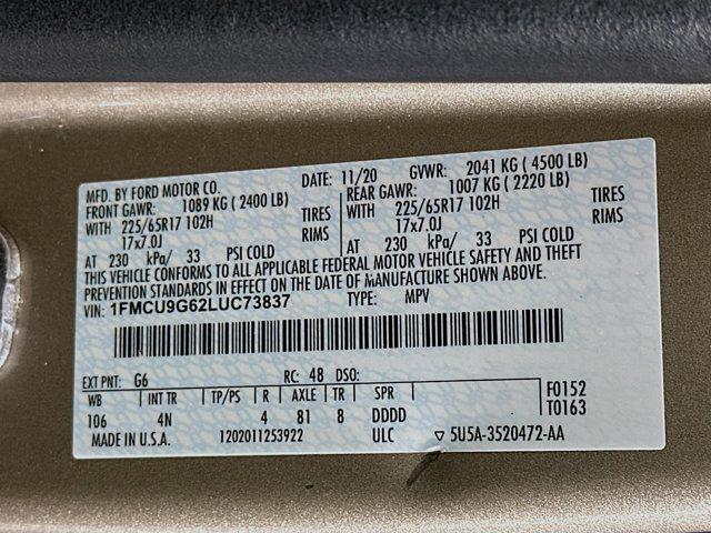 used 2020 Ford Escape car, priced at $14,887