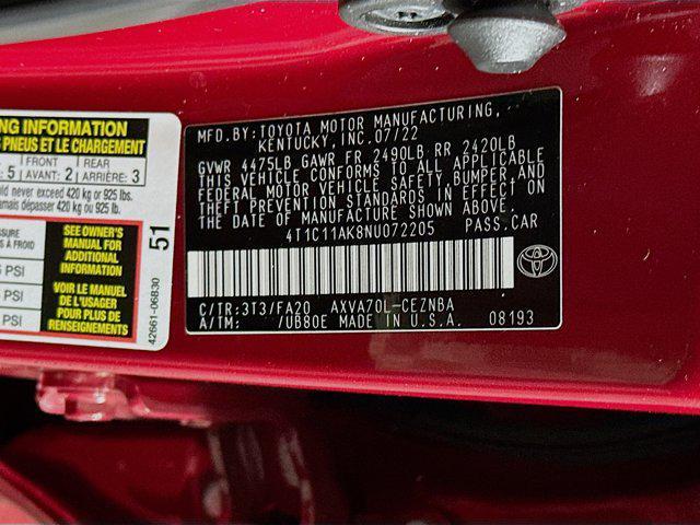 used 2022 Toyota Camry car, priced at $20,496