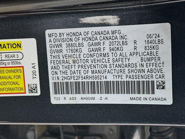 used 2024 Honda Civic car, priced at $24,497