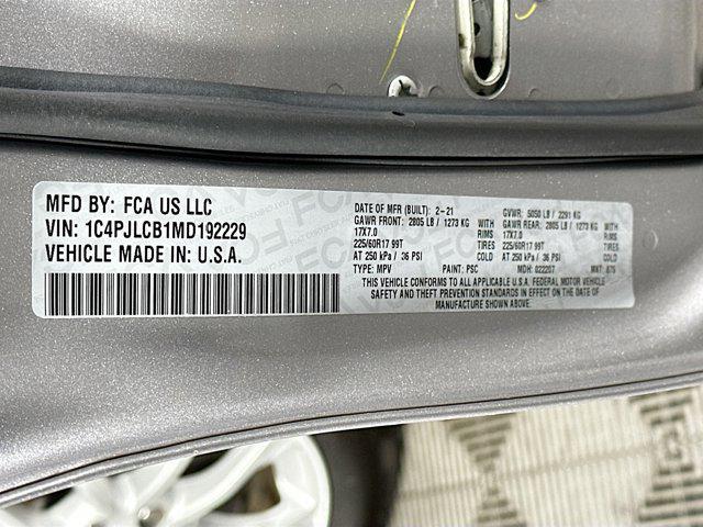 used 2021 Jeep Cherokee car, priced at $15,587