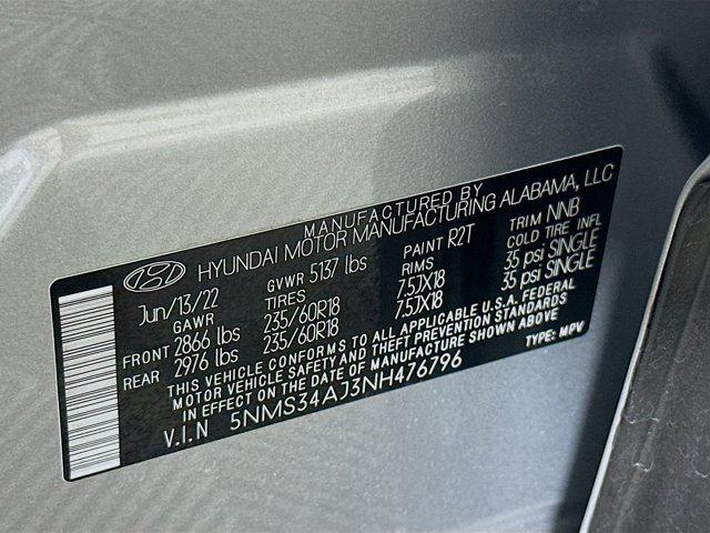 used 2022 Hyundai Santa Fe car, priced at $25,899