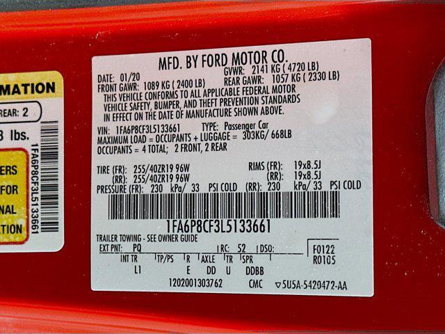 used 2020 Ford Mustang car, priced at $36,499