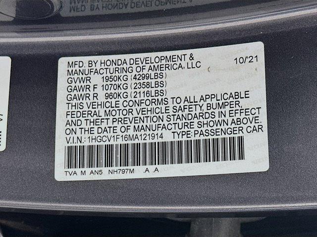 used 2021 Honda Accord car, priced at $22,897