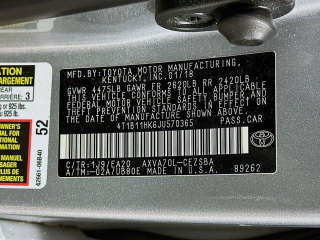 used 2018 Toyota Camry car, priced at $17,487
