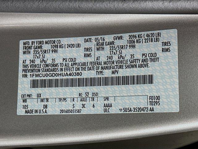 used 2017 Ford Escape car, priced at $10,497
