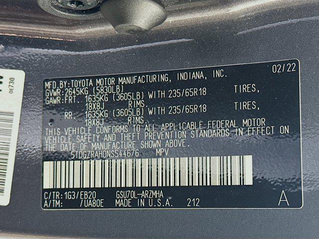 used 2022 Toyota Highlander car, priced at $32,999