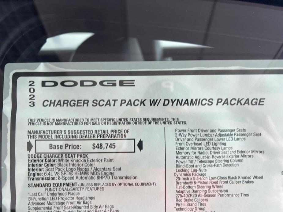 new 2023 Dodge Charger car, priced at $55,900