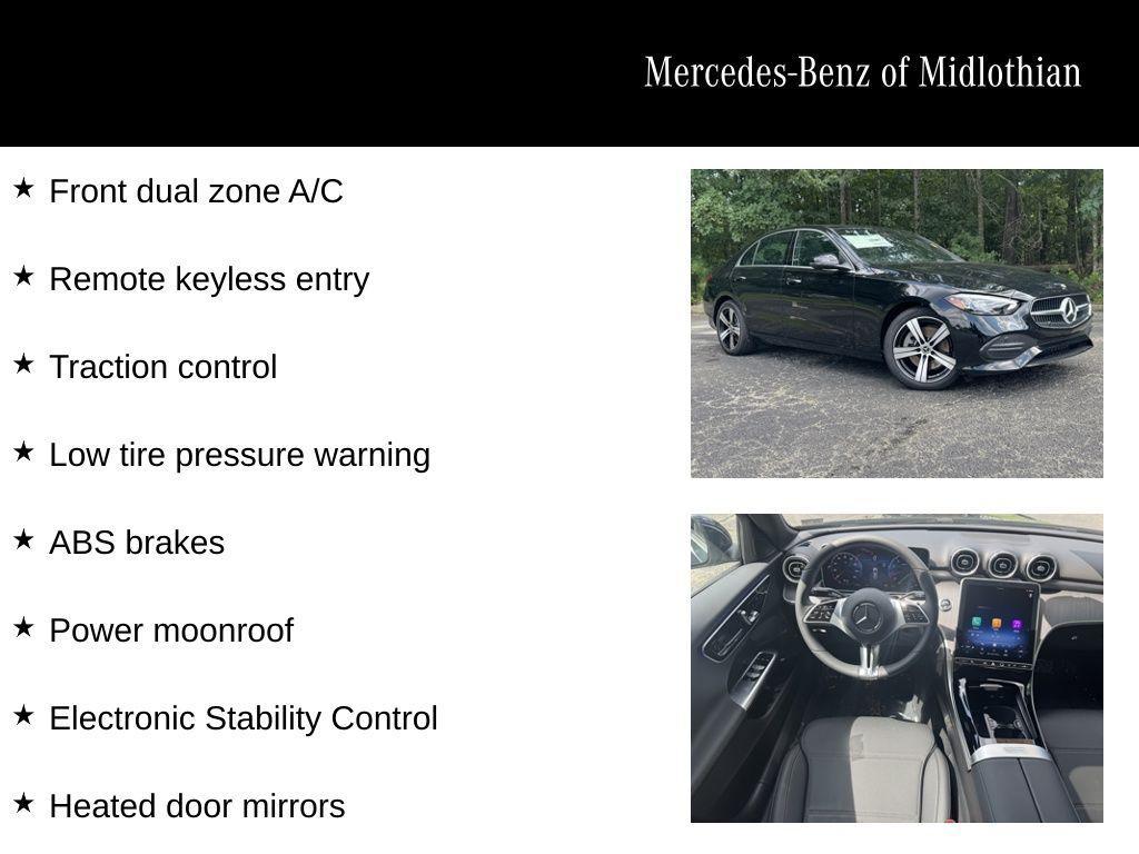 used 2025 Mercedes-Benz C-Class car, priced at $47,500