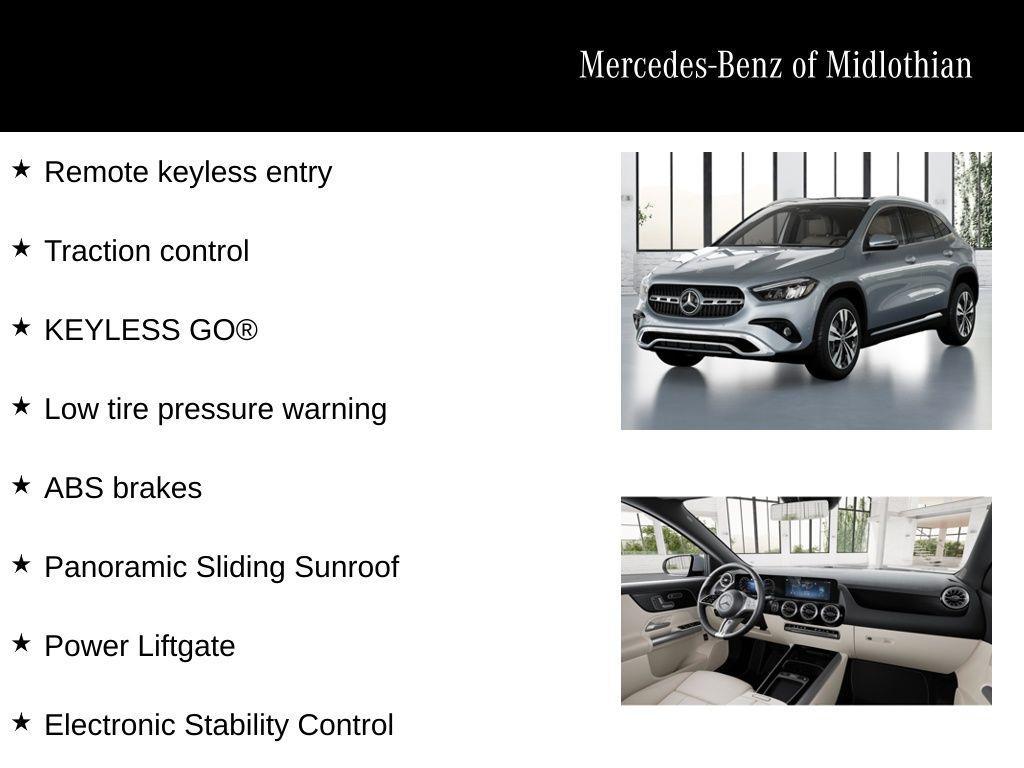 new 2026 Mercedes-Benz GLA 250 car, priced at $50,265