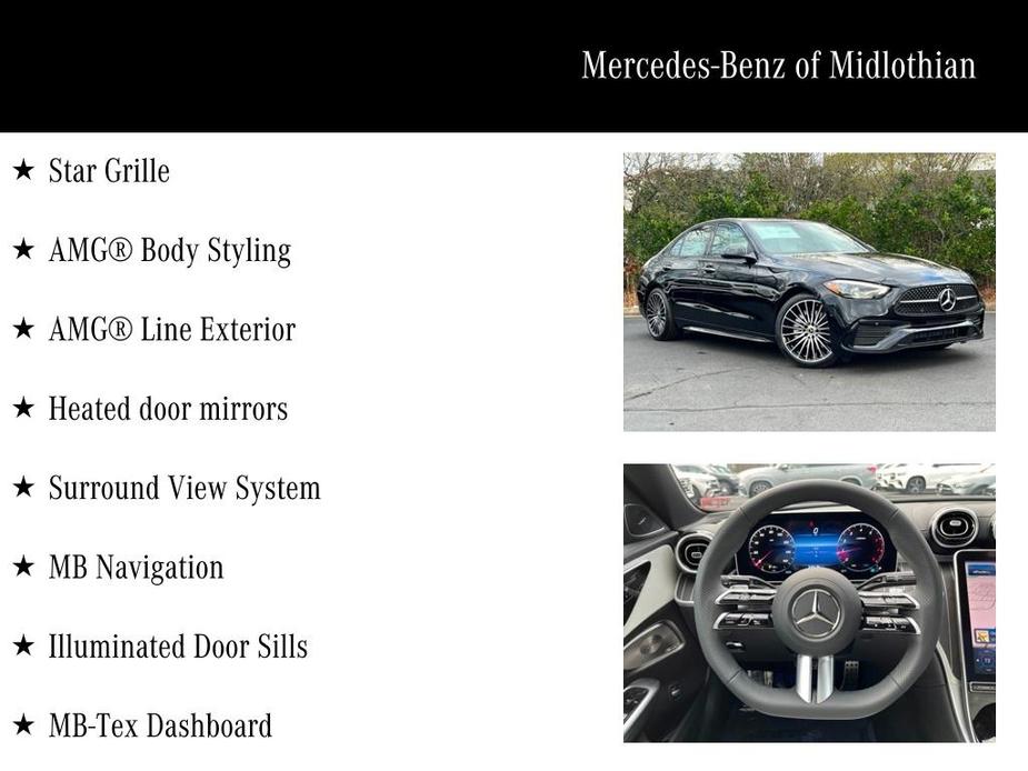 used 2024 Mercedes-Benz C-Class car, priced at $52,150